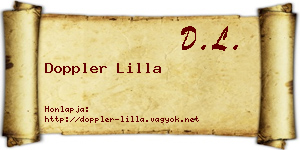 Doppler Lilla névjegykártya